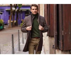 Abrigo de invierno de cachemira y lana para hombre Chocolate Honoré Ii-Bexley Cheap