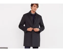 Abrigo de invierno de cachemira y lana para hombre Gris Antracita Honoré Ii-Bexley Hot