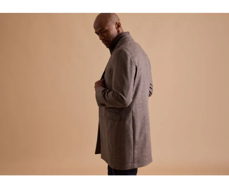 Abrigo de invierno de cachemira y lana para hombre Espiga Topo Honoré Ii-Bexley New
