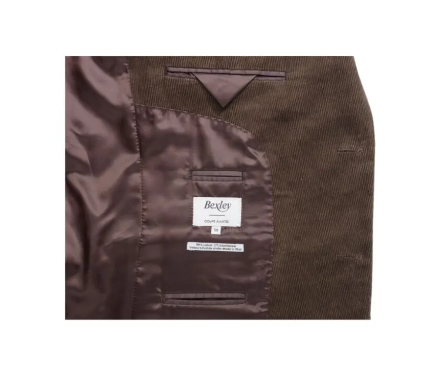 Americana de pana lavada para hombre Topo oscuro Léontilde-Bexley Shop