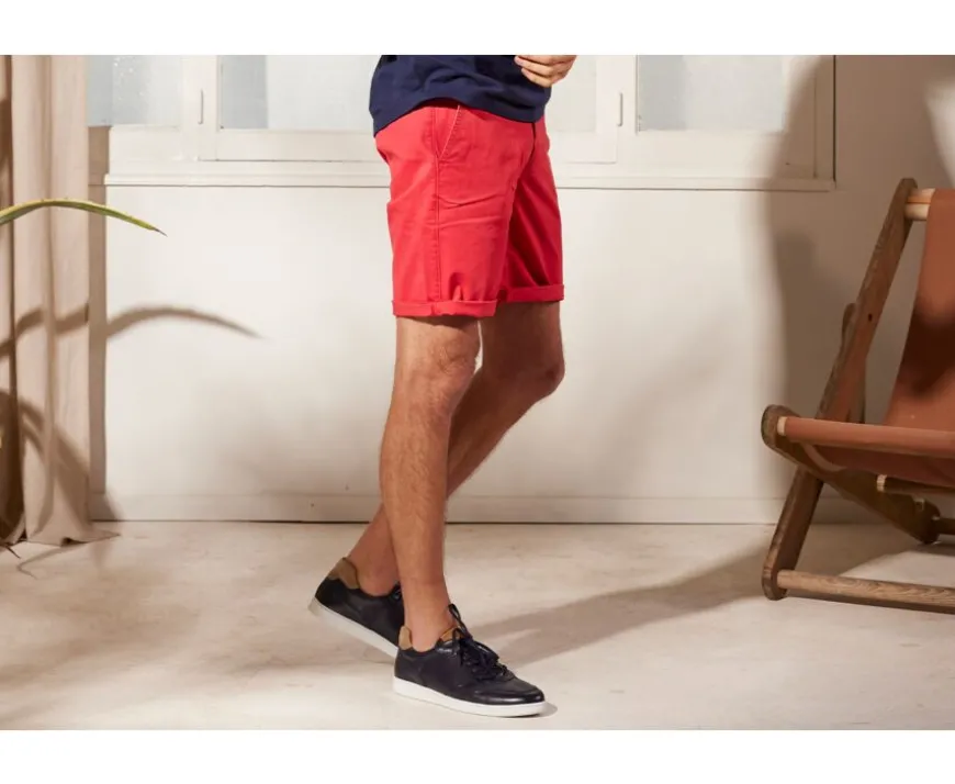 Bermuda chino para hombre Frambuesa brillante Barry-Bexley Online