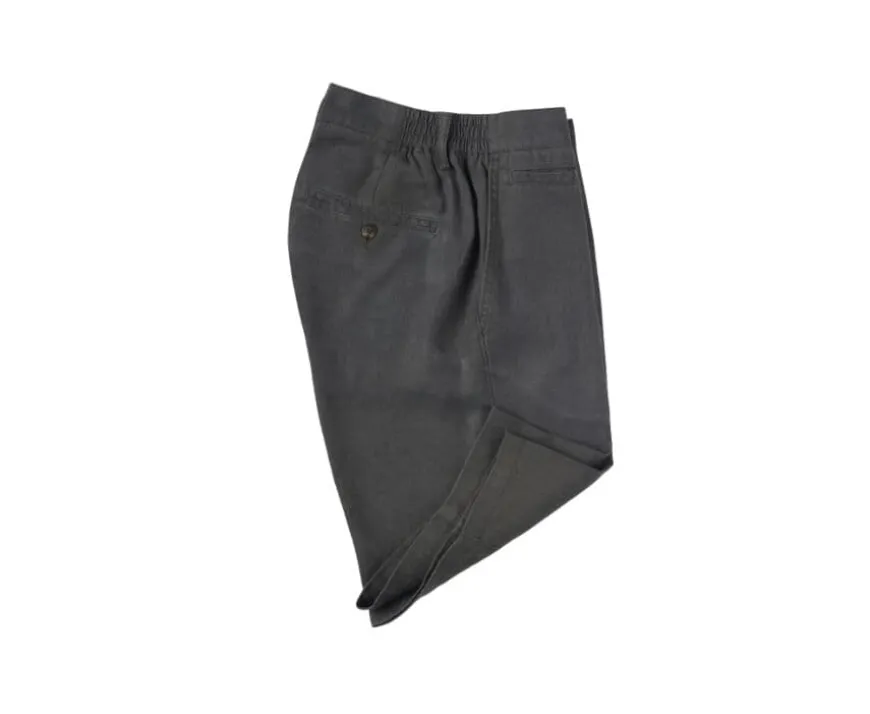 Bermudas lino hombre Aceituna oscura Borys-Bexley New