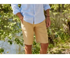 Bermudas lino hombre Beis Borys-Bexley Store