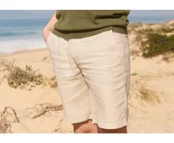 Bermudas lino hombre Beis Claro Borys-Bexley Online