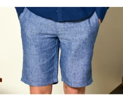 Bermudas lino hombre Chambray Azul Borys-Bexley Shop