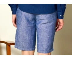 Bermudas lino hombre Chambray Azul Borys-Bexley Shop
