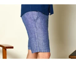 Bermudas lino hombre Chambray Azul Borys-Bexley Shop