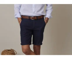 Bermudas lino hombre Navy Borys-Bexley Sale