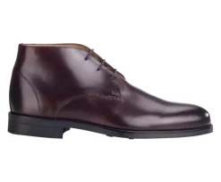 Botas bajas de piel chocolate Patinada para hombre Watford Ii Gomme City-Bexley Discount