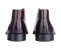 Botas bajas de piel chocolate Patinada para hombre Watford Ii Gomme City-Bexley Discount