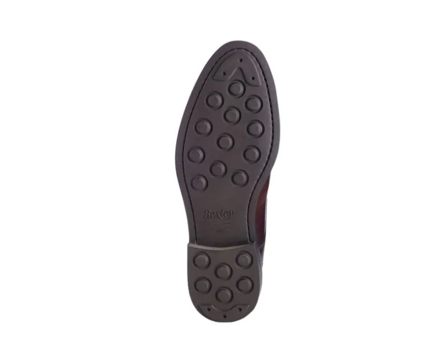 Botas bajas de piel chocolate Patinada para hombre Watford Ii Gomme City-Bexley Discount