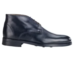 Botas bajas de piel negra patinada para hombre. Watford Ii Gomme City-Bexley Best Sale