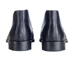 Botas bajas de piel negra patinada para hombre. Watford Ii Gomme City-Bexley Best Sale