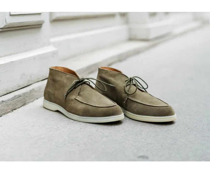 Botas casual de hombre Terciopelo Caqui Serenoa-Bexley Shop