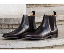 Botas Chelsea de hombre con suela de goma Pardo Patinada Toddington Gomme-Bexley Discount