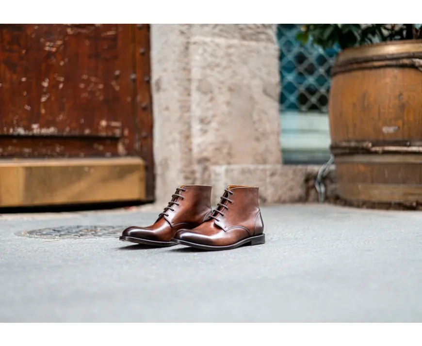 Botas de hombre Chocolate patinado Kinsham-Bexley Sale