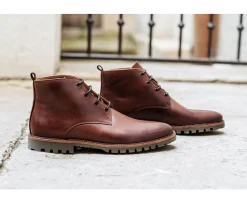 Botas de hombre con suela de goma Chocolate patinado Canfield Gomme-Bexley Sale