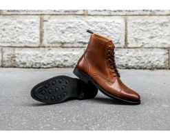Botas derby de hombre con cordones Castaño patinado Enfield Ii Gomme City-Bexley Discount