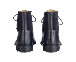 Botas Hombre en Cuero Negro granulado Kent High Gomme Country-Bexley Fashion