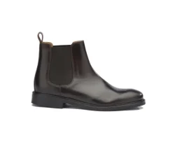 Botines chelsea de cuero pull up para hombre Chocolate Fangler Gomme City-Bexley Hot