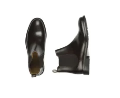 Botines chelsea de cuero pull up para hombre Chocolate Fangler Gomme City-Bexley Hot