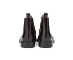 Botines chelsea de cuero pull up para hombre Chocolate Fangler Gomme City-Bexley Hot