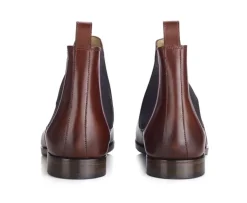 Botines Chelsea de piel para hombre Chocolate patinado Bergame Patin-Bexley Clearance