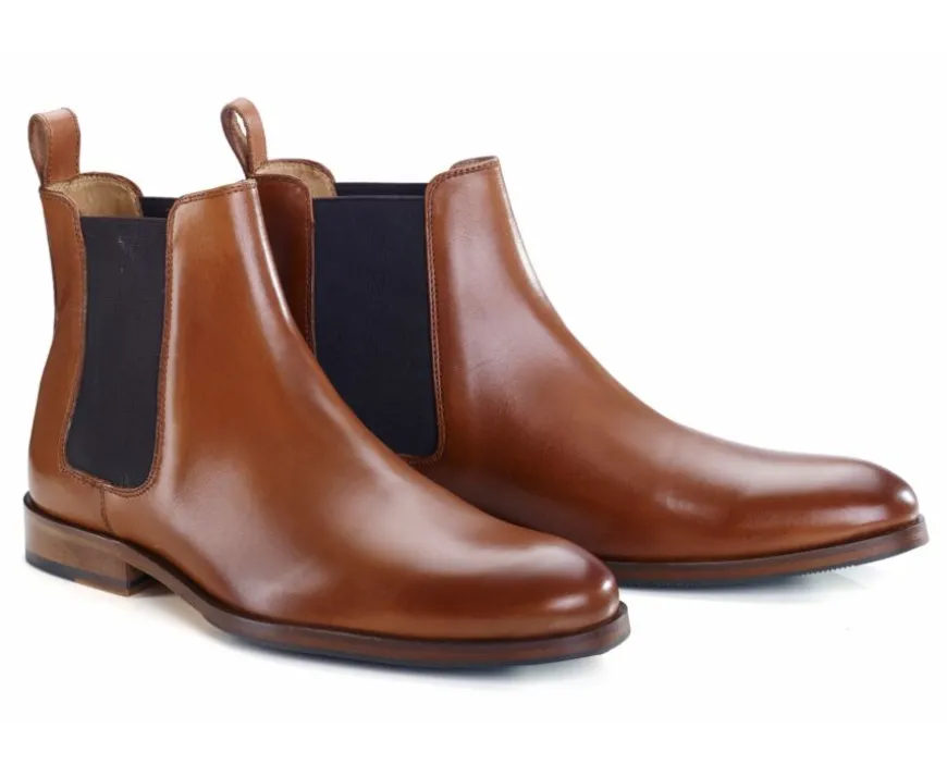 Botines Chelsea Hombre Coñac Patinado Dawson Ii Patin-Bexley Outlet