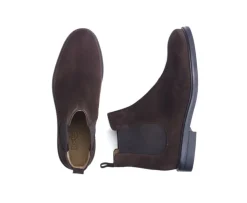 Botines Chelsea para hombre Terciopelo Pardo Fangler Gomme City-Bexley Best