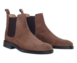 Botines Chelsea para hombre Terciopelo Pardo Fangler Gomme City Ii-Bexley Online