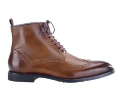 Botines derby con cordones para hombre Chocolate patinado Charing Gomme City-Bexley Clearance