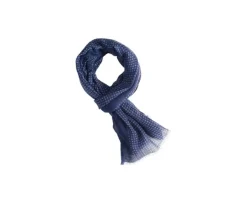Bufanda de lana Azul Cuadrado Patrón Gris-Bexley Store