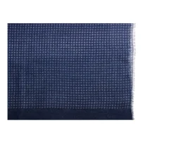 Bufanda de lana Azul Cuadrado Patrón Gris-Bexley Store