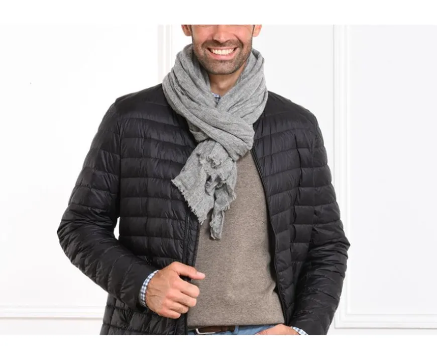 Bufanda de lana fina y cachemira Gris moteado-Bexley Best Sale