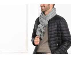 Bufanda de lana fina y cachemira Gris moteado-Bexley Best Sale