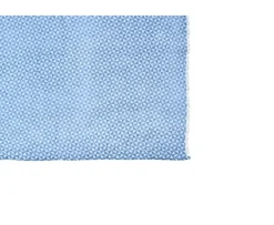 Bufanda de lino de algodón Azul con estampado de triángulos celeste Chèche Lin Coton Ii-Bexley Cheap