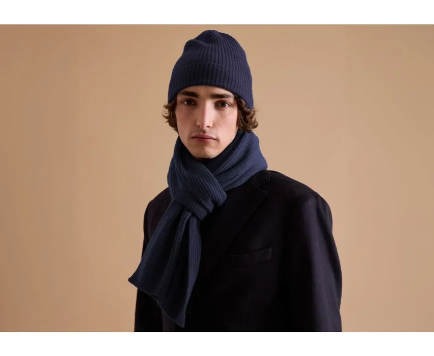 Bufanda Lambswool Azul Marino-Bexley Shop