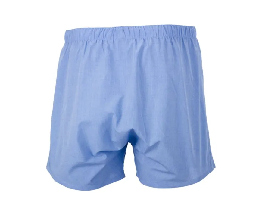 Caja de 2 calzoncillos para hombre Azul liso/ Azul océano y rayas blancas Elon-Bexley Fashion