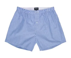 Caja de 2 calzoncillos para hombre Azul liso/ Azul océano y rayas blancas Elon-Bexley Fashion