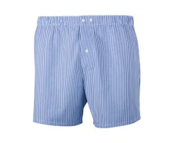 Caja de 2 calzoncillos para hombre Azul liso/ Azul océano y rayas blancas Elon-Bexley Fashion