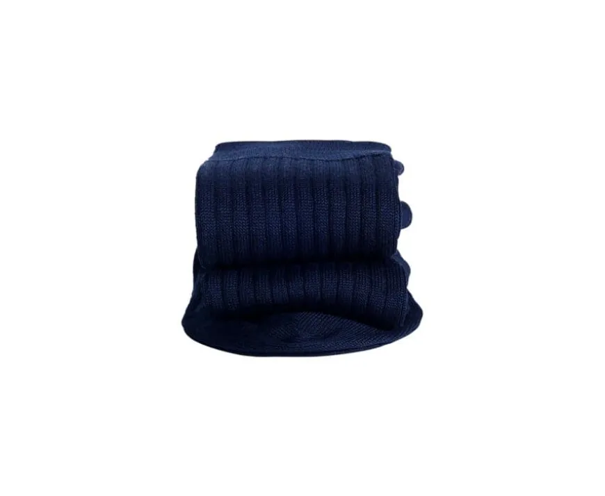 Calcetines altos Hilo de Escocia para hombre Marino-Bexley Discount