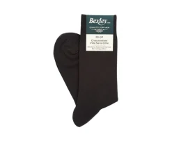 Calcetines de algodón fino para hombre Marrón-Bexley Sale