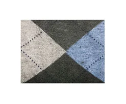 Calcetines de algodón grueso con diamantes verde y azul-Bexley Cheap