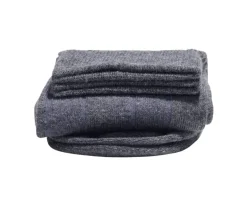 Calcetines de algodón grueso con rayas de espiga Gris Antracita-Bexley Cheap