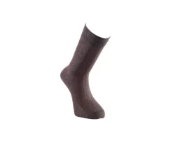 Calcetines de algodón grueso con rayas de espiga Chocolate Moteado-Bexley Shop