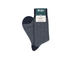 Calcetines de algodón grueso con dibujo de espiga Marino y Verde-Bexley Online