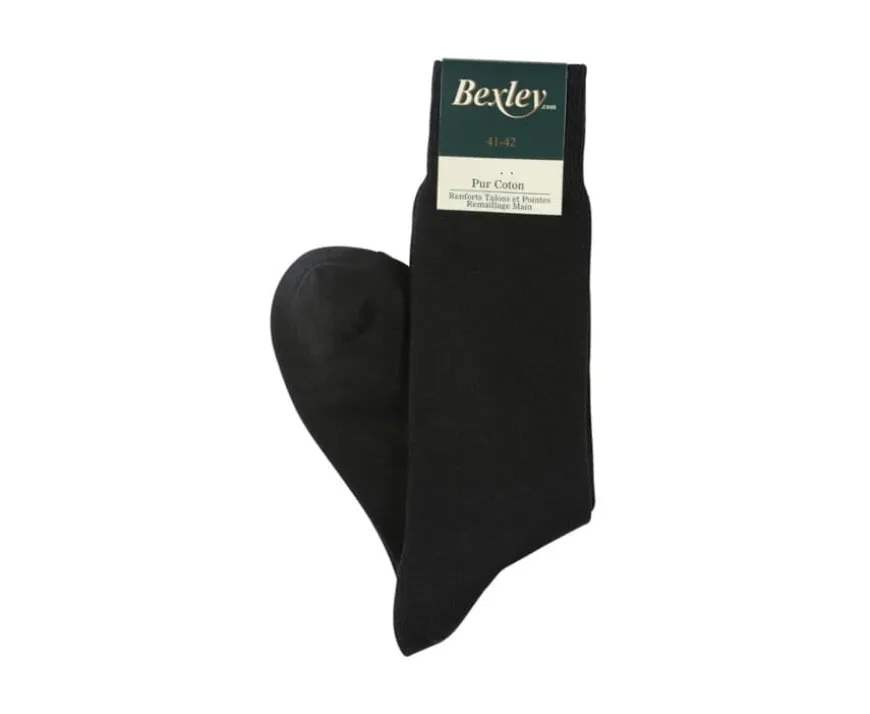 Calcetines de algodón grueso para hombre Negro-Bexley Cheap