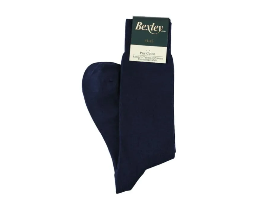 Calcetines de algodón grueso para hombre Azul marino-Bexley Cheap