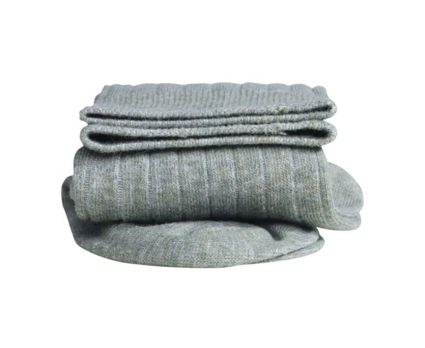 Calcetines de algodón y lino con ribete para hombre Verde Salvia-Bexley Flash Sale