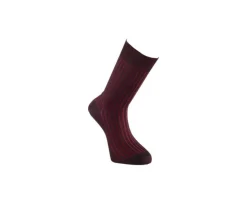 Calcetines en canale Hilo de Escocia para hombre Marrón y Rojo-Bexley Flash Sale